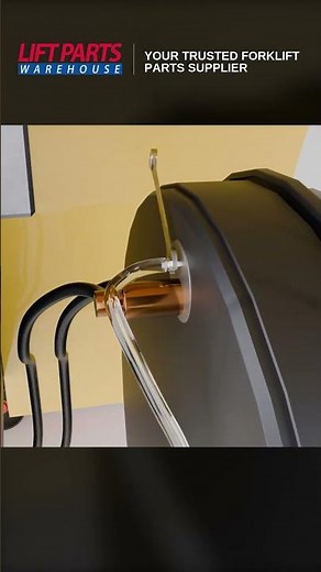 How do you bleed air from a forklift brake system?