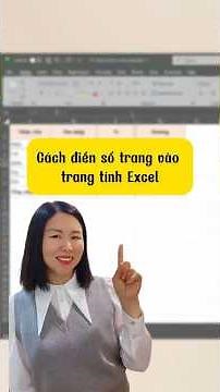 Cách điền số trang vào trang tính Excel #nguyenthithuhuyen #excel #exceltips #viral #trending