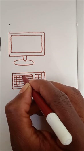 💻Computer drawing ideas #desktop #art #keyboard