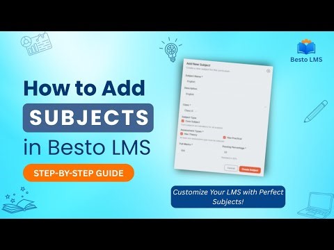 How to Add Subjects in BestoLMS | Quick LMS Setup Guide 2025