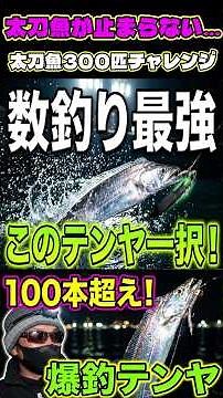【太刀魚】爆釣テンヤ!太刀魚３００匹チャレンジ#爆釣 #仕掛け #タチウオ #タチウオ釣り