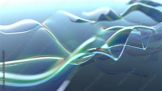 Glass rainbow wave bg able to loop endless 4k
