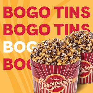 Black Friday deals are starting NOW—when you buy one Caramel Corn or Zebra® Popcorn 2-Gallon tin, you'll get another FREE! 🎁 Plus, if you spend over $100, you'll be automatically entered into our Jingle Bell POP Sweepstakes for your chance to win $500 worth of Popcornopolis favorites or a mega movie prize pack! Start shopping now! | Popcornopolis