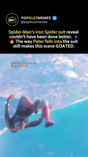 Spider-Man's Iron Spider suit reveal couldn't have been done better.The way #SpiderMan #IronSpider