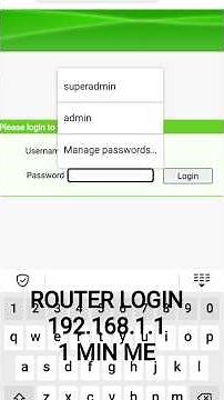 Router 192.168.1.1 Login Kaise Kare | ZLT ONU Username Password | WiFi Setting #shorts