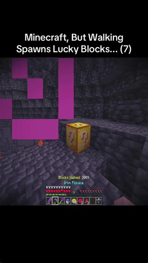 Minecraft, But Walking Spawns Lucky Blocks... #Minecraft #Foryou #game | minecraft but walking spawns lucky blocks