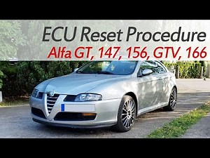 ECU Reset Procedure Alfa Romeo GT 147 156 GTV 166, How To Reset All of the Modules