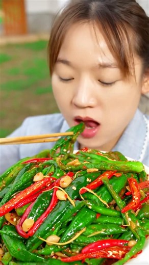 🔥 Spicy Green Chili Challenge 🌶️ | Can You Eat This Much Chili? 😱 #shorts