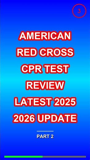 AMERICAN RED CROSS CPR TEST REVIEW Latest 2025 202