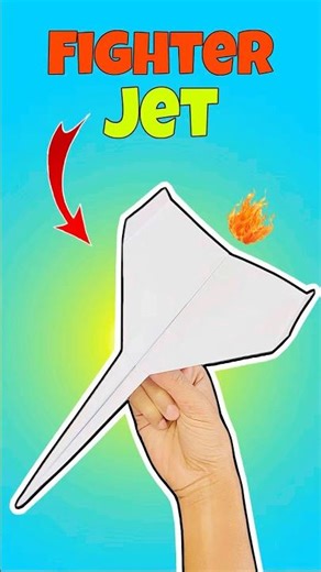 Fighter jet ✈️, how to make paper fighter airplane, unique jet, #shorts #craft