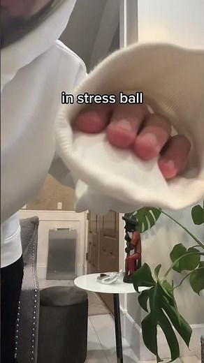 Put the hoodie with built in stress ball to the test #stresstoys #stressball #stressball #panicattac