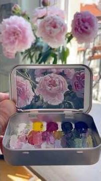 Painting peonies with slow-drying acrylics