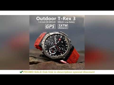 T-Rex 3 Ultra GPS Smart Watch Bulit-in Dual-band GNSS Compass Altimeter Barometric 5ATM IP69K Waterp