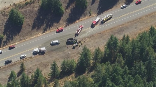 US 101 closed after deadly crash involving dump truck near Shelton