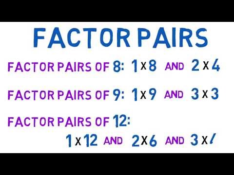 Lesson 07 Factor Pairs
