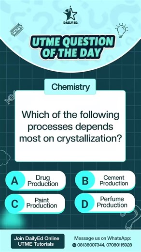 UTME Chemistry Question of the Day