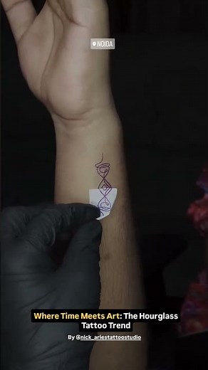 Minimalist Hourglass Tattoo | Fine-Line Meaningful Design