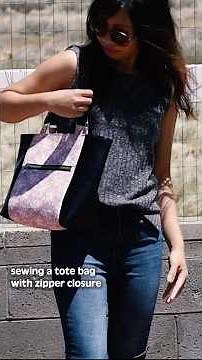 DIY Tote Bag with recessed zipper closure - Mala Tote Bag Project #sewing