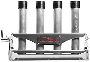 Fishing Rod Holder Racks for Boat - Pivoting Rod Launcher with Four Positions, Four (4) Rod Holder