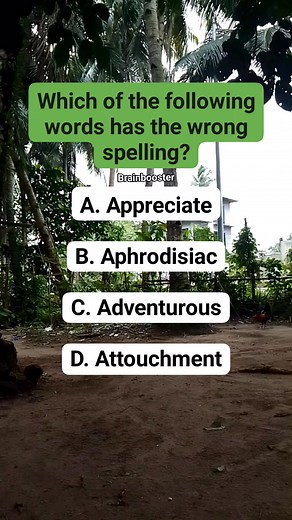 Which of the following words has the wrong spelling? #algorithm #englishlearning #spellingtime #fypchallenge | BrainBooster