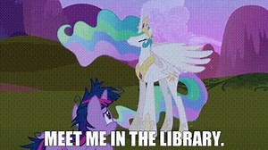 Meet me in the library.