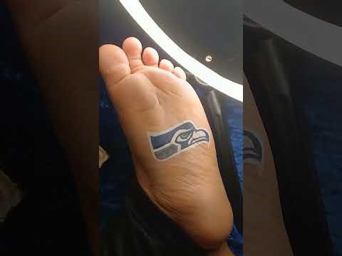 Seattle Seahawks Art (Football on My Foot Series)