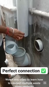 Waste pipe connection ✅ #fblifestyle #diy #plumbing | RB Plumbing Experts