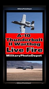 Fairchild Republic A-10 Thunderbolt II, also widely known by the nickname A-10 Warthog Live Fire #military #airforce | MilitaryPhotoDepot