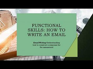 Functional Skills: How to write an Email #englishlearning #adulteducation