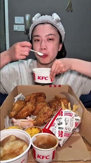 KFC Mukbang Part 2 🍗🔥 Crispy Fried Chicken Feast + ASMR Eating Sounds | Full Box Challenge