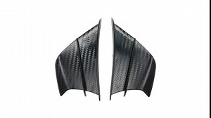 2 PCS Fairing Air Deflectors Side Windshield Side Cover Motorcycle Winglet, Motorcycle Wind Wing Carbon Fibre Aerodynamic Winglets for NINJA400 NINJA250 Z900 Z1000,