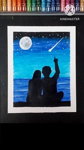 Romantic Couple Drawing | Oil Pastel for Beginners ♥️ #shorts #drawing #art #artwork