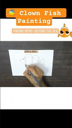 Clown Fish Watercolour Painting 🎨🐠 | Easy Painting #Shorts