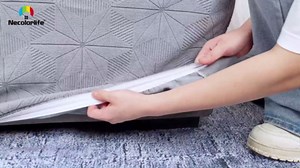 NeColorLife Ottoman Cover - Stretch Slipcover, Knitted Jacquard Fabric for Square Ottoman, Storage Stool, Footstool Protector (Light Coffee, 1PC)