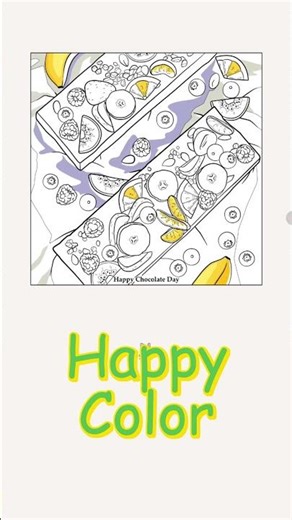 Chocolate Day Vibes 🍫| Relaxing Coloring Art in Happy Color App #HappyColor #shorts #colorbynumber