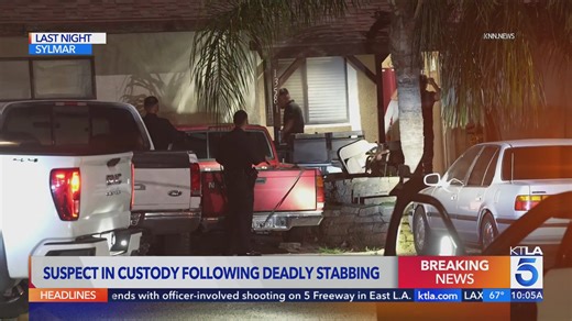 Suspect in custody following deadly stabbing in Sylmar