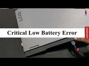 How to Fix Critical Low Battery Error Lenovo 2024 |100% Fixed | Lenovo Support