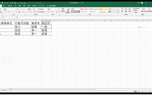 1.3 Excel-常见表格格式