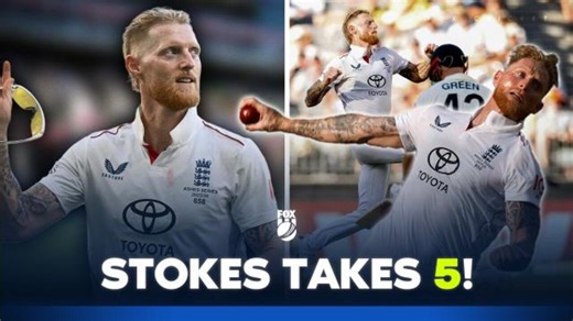 Stokes ignites with fiery 5-wicket haul