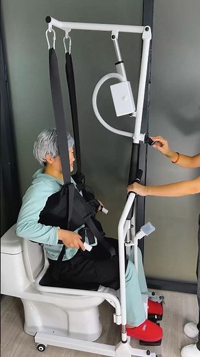 How to lift with sling for toileting? #patientlift #patientlifttransferchair #achairgo #liftchair
