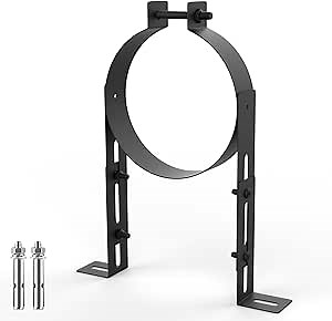 6 Inch Chimney Pipe Support Bracket, Adjustable Vent Wall Strap, Stainless Steel Stove Pipe Hanger for Single Wall Pipes