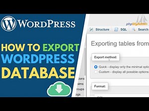 How to Export a WordPress Database // Learn How to Download WordPress Database via phpMyAdmin