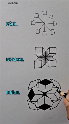 Desenho cubos 3d lindo