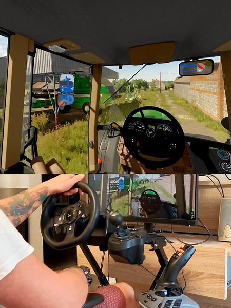 Farming Simulator John Deere 7810 Logitech Steering Wheel Manual Shifter Thrusmaster Farmstick #dkgc