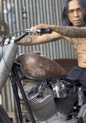 Transformative Before and After Harley Davidson Chopper