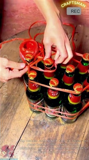 Smart Bottle Packing & Tying Method #shorts #viral #tools #machine