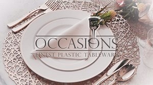 OCCASIONS 120 Bowls Pack, Heavyweight Disposable Wedding Party Plastic Bowls (14oz Soup Bowl, White & Rose Gold Rim)