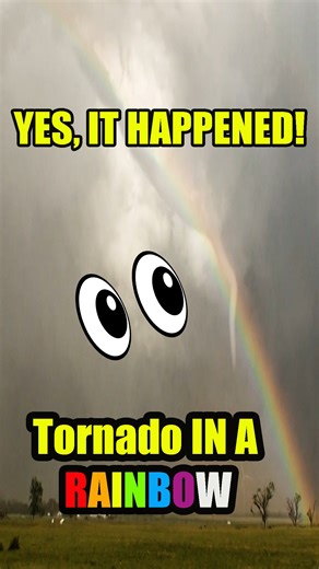NOT FAKE! TORNADO IN A RAINBOW! Yes, this can actually happen. The date was April 23rd 2021 near Lockett #Texas when this tornado rope out lined up perfectly with a rainbow. It actually makes it look like the rainbow is spinning! #weather #naturelovers #April #Spring #storm #BelieveItOrNot | Storm Chaser Adam Lucio