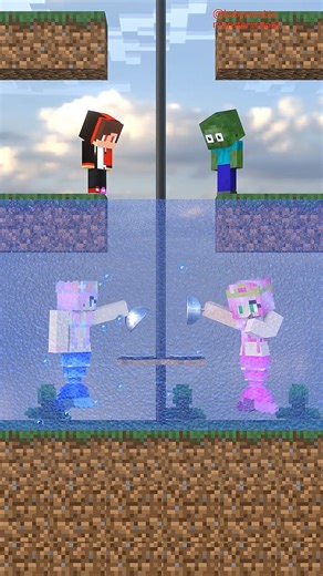 Minecraft 🔹 Animation 🔹Builds | Baby zombie Shared His Food with the Mermaid, and She Helped Him Later #minecraft #minecraftmemes #minecraftvideos #minecrafte... | Instagram