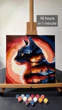 16 hours of painting by numbers in 1 minute